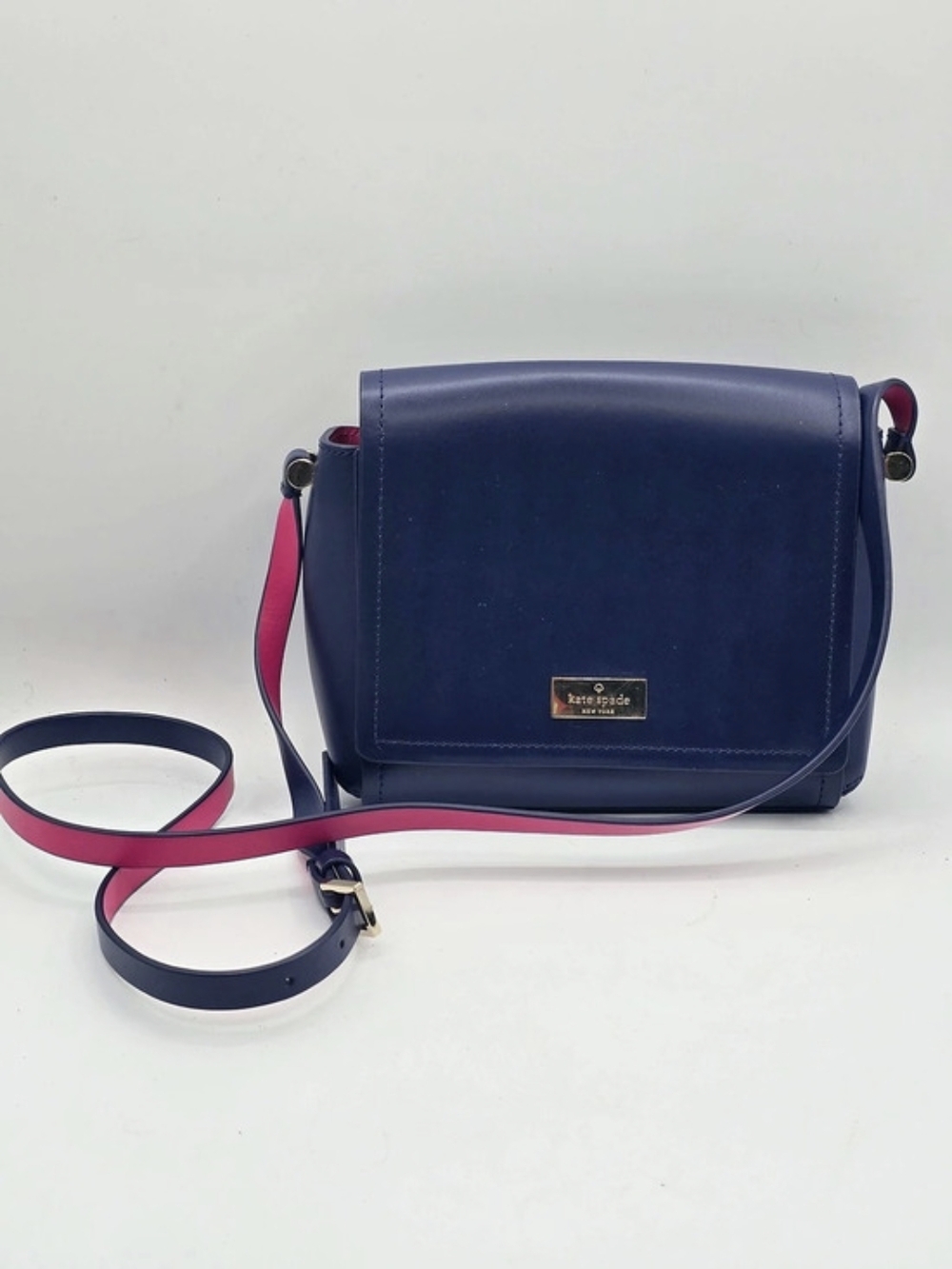 Kate Spade Color Block Crossbody in Blue & Pink